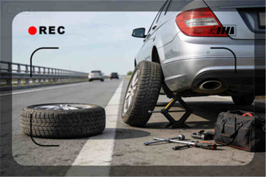 双鸭山高速公路爆胎-汽车换轮胎